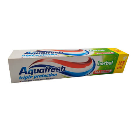 AQUAFRESH TRIPLE PROTECTION 125ml - (HERBAL) (ΟΔΟΝΤΟΚΡΕΜΑ)