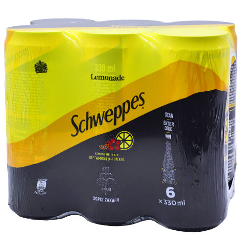SCHWEPPES ΛΕΜΟΝΙ ΜΕ ΠΕΡΓΑΜΟΝΤΟ & ΙΒΙΣΚΟ (6x330ml)