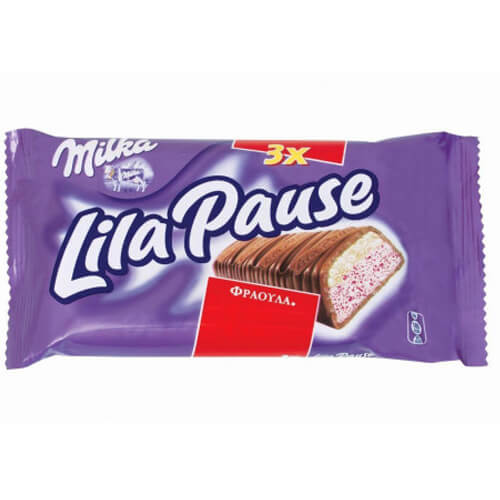 MILKA LILA PAUSE 34gr - (ΦΡΑΟΥΛA) (3x34gr)