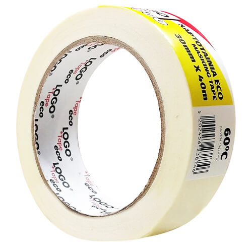 LOGO ΧΑΡΤΟΤΑΙΝΙΑ ECO (30mmx40m) - (ΛΕΥΚΗ)