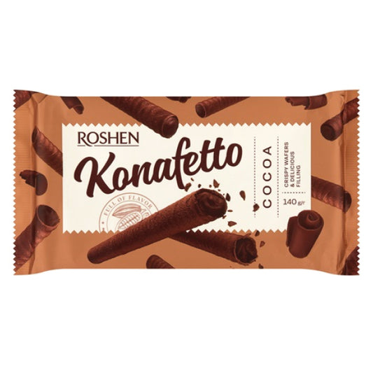 ROSHEN KONAFETTO ΠΟΥΡΑΚΙΑ 140gr. - (COCOA CREAM)