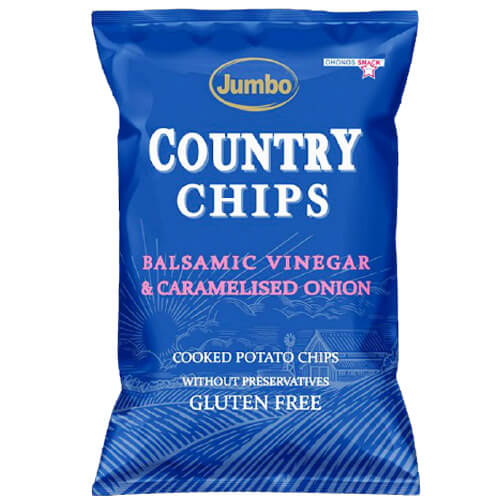 JUMBO COUNTRY CHIPS 150gr. - (ΒΑΛΣΑΜΙΚΟ & ΚΑΡΑΜΕΛΩΜΕΝΟ ΚΡΕΜΥΔΙ) (84740)