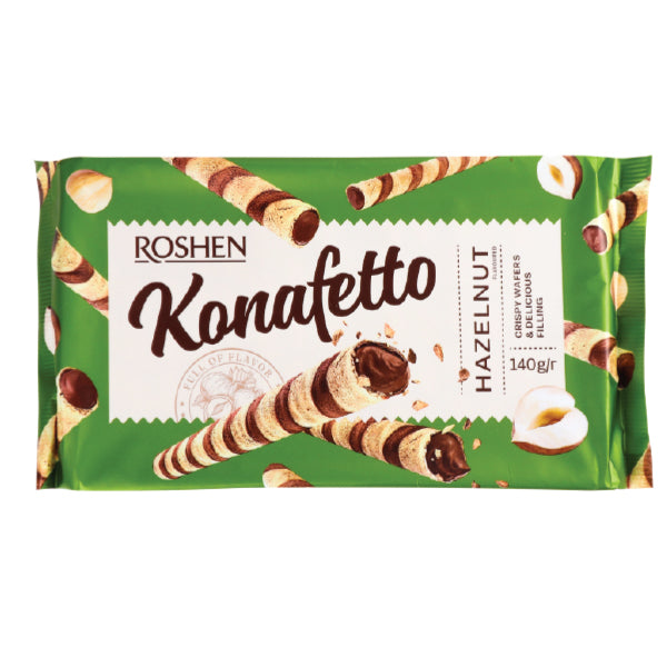 ROSHEN KONAFETTO ΠΟΥΡΑΚΙΑ 140gr. - (HAZELNUT CREAM)