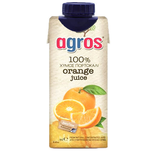 AGROS ΧΥΜΟΣ 330ml - (100% ΠΟΡΤΟΚΑΛΙ)