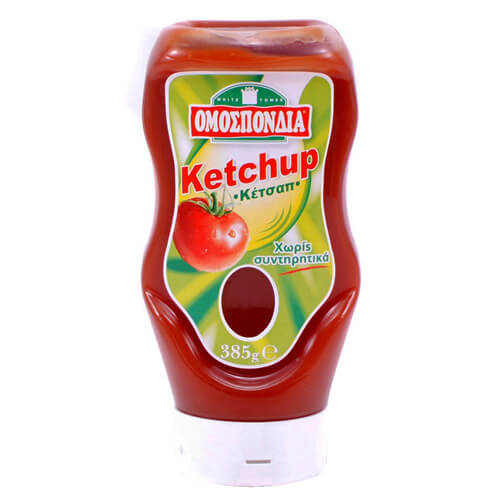 ΟΜΟΣΠΟΝΔΙΑ KETCHUP 385gr. - (ΠΛΑΣΤΙΚΗ ΦΙΑΛΗ)