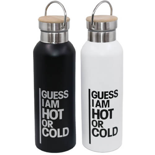 ΚΥΚΛΩΨ ΘΕΡΜΟΣ ΑΝΟΞΕΙΔΩΤΟ ΑΤΣΑΛΙ ME ΞΥΛΙΝΟ ΚΑΠΑΚΙ 500ml - (GUESS)