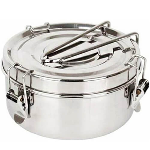 ΔΟΧΕΙΟ ΦΑΓΗΤΟΥ INOX MΕ ΔΙΣΚΑΚΙ - (ΣΧΟΛΕΙΟ-ΚΑΜΠΙΓΚ)