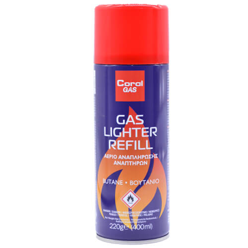 CORAL GAS ΑΕΡΙΟ ΑΝΑΠΛΗΡΩΣΗΣ ΑΝΑΠΤΗΡΩΝ 400ml