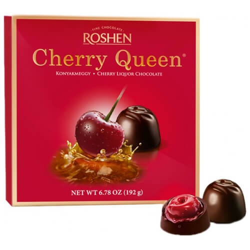 ROSHEN CHERRY QUEEN ΣΟΚΟΛΑΤΑΚΙΑ 192gr. - (ΜΕ ΒΥΣΣΙΝΟ & ΛΙΚΕΡ ΒΥΣΣΙΝΟ)
