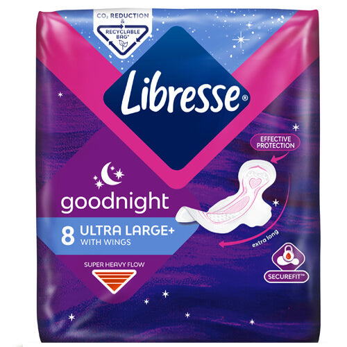 LIBRESSE ΣΕΡΒΙΕΤΑ NIGHT ULTRA WING LARGE (8τεμ.)