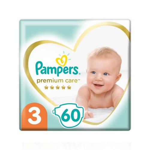 PAMPERS PREMIUM CARE Νο3 (60τεμ.) (6-10kg) (JUMBO)