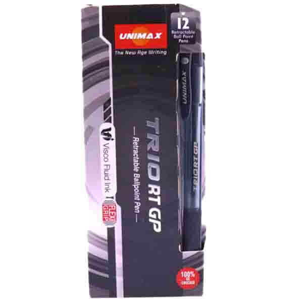 TRIO ΣΤΥΛΟ ΔΙΑΡΚΕΙΑΣ ΜΕ ΚΟΥΜΠΙ 1,0mm - (12τεμ.) (ΜΑΥΡΟ)