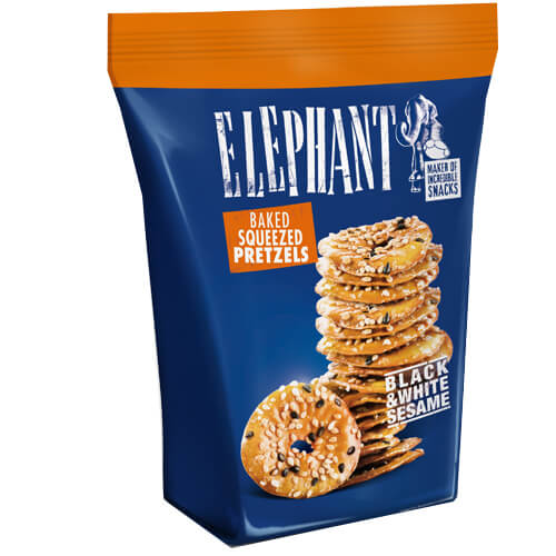 ELEPHANT MINI PRETZEL 80gr. - (ΜΑΥΡΟ & ΛΕΥΚΟ ΣΟΥΣΑΜΙ)