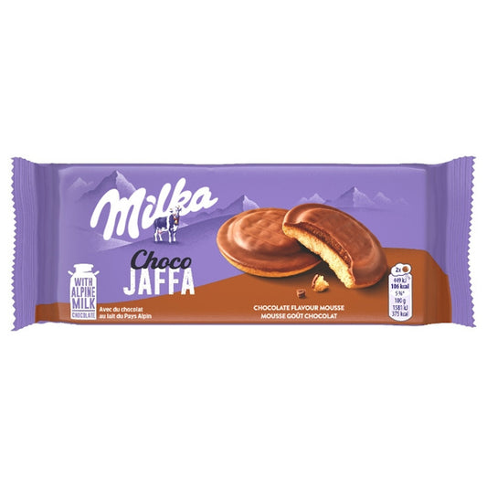 MILKA ΜΠΙΣΚΟΤΑ CHOCO JAFFA 128gr - (CHOCOLATE MOUSSE-CHOCO FLAVOUR)