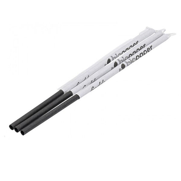 BIO PAPER ΧΑΡΤΙΝΟ ΚΑΛΑΜΑΚΙ FREDDO ΝΤΥΜΕΝΟ 19cm - (ΜΑΥΡΟ) (500τεμ.)