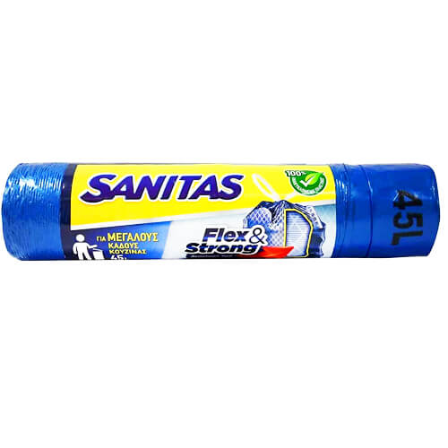 SANITAS ΣΑΚΟΥΛΑ ΑΠΟΡ/ΤΩ ΜΕ ΚΟΡΔΟΝΙ ΑΡΩΜΑΤΙΚΗ (52x75cm) (10τεμ.) - (FLEX AND STRONG)