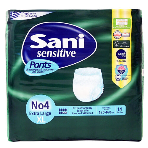 SANI PANTS ΕΣΩΡΟΥΧΑ ΑΚΡΑΤΕΙΑΣ No4 (14τεμ.) - (EXTRA LARGE)