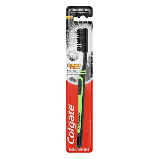 COLGATE ΟΔΟΝΤΟΒΟΥΡΤΣΑ DOUBLE ACTIOΝ - (CHARCOAL) (MEDIUM)