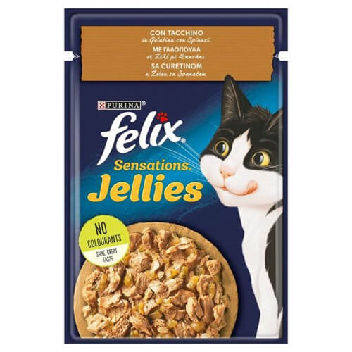 FELIX SENSATIONS ΓΑΤΟΤΡΟΦΗ 85gr - (ΓΑΛΟΠΟΥΛΑ & ΣΠΑΝΑΚΙ)