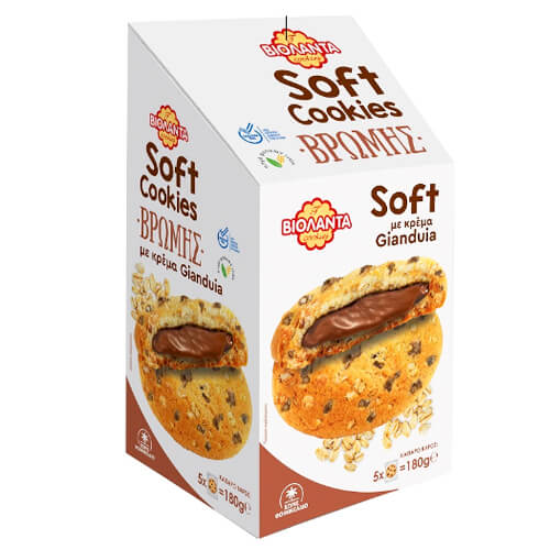 ΒΙΟΛΑΝΤΑ SOFT COOKIES ΒΡΩΜΗΣ ΓΕΜΙΣΤΑ 180gr. - (GIANDUIA)