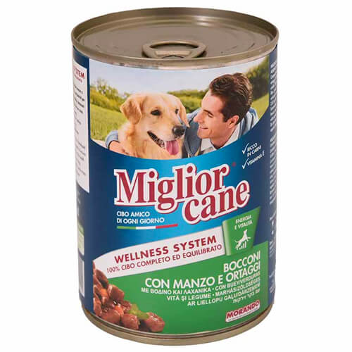 MIGLIOR ΣΚΥΛΟΤΡΟΦΗ ΚΟΝΣΕΡΒΑ 1250gr - (ΒΟΔΙΝΟ-ΡΥΖΙ-ΛΑΧΑΝΙΚΑ)