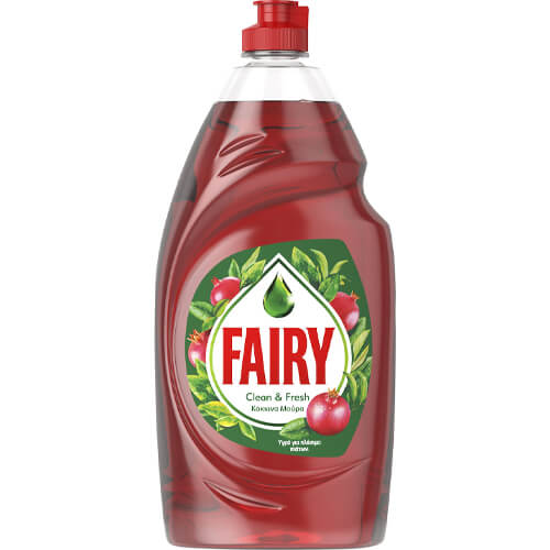 FAIRY ΥΓΡΟ ΠΙΑΤΩΝ 900ml - (CLEAN & FRESH) (ΚΟΚΚΙΝΑ ΜΟΥΡΑ) (ΕΛΛΗΝΙΚΟ)