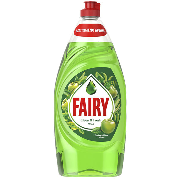 FAIRY ΥΓΡΟ ΠΙΑΤΩΝ 900ml - (CLEAN & FRESH) (ΜΗΛΟ) (ΕΛΛΗΝΙΚΟ)