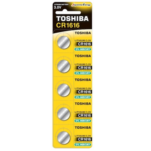 TOSHIBA ΜΠΑΤΑΡΙΑ (CR1616CP) 3V LITHIUM (5τεμ.) - (ΜΕ ΦΟΡΟ 0,02€)