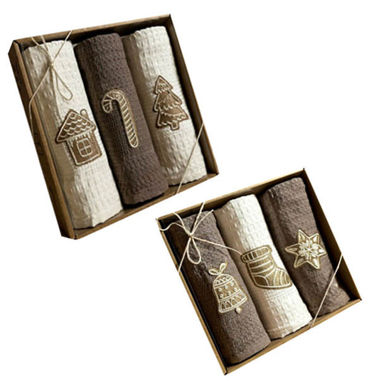 ΠΟΤΗΡΟΠΑΝΟ ΧΡΙΣΤΟΥΓΕΝΝΙΑΤΙΚΟ 3τεμ. - (40x60cm) (100% ΒΑΜΒΑΚΙ) (CH029)