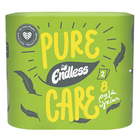 ENDLESS ΧΑΡΤΙ ΥΓΕΙΑΣ PURE CARE 2ply - (80gr. x 8 ΡΟΛΛA)