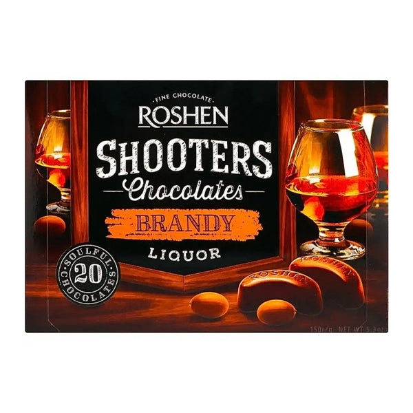 ROSHEN SHOOTERS LIQUOR ΣΟΚΟΛΑΤΑΚΙΑ 150gr. - (BRANDY)