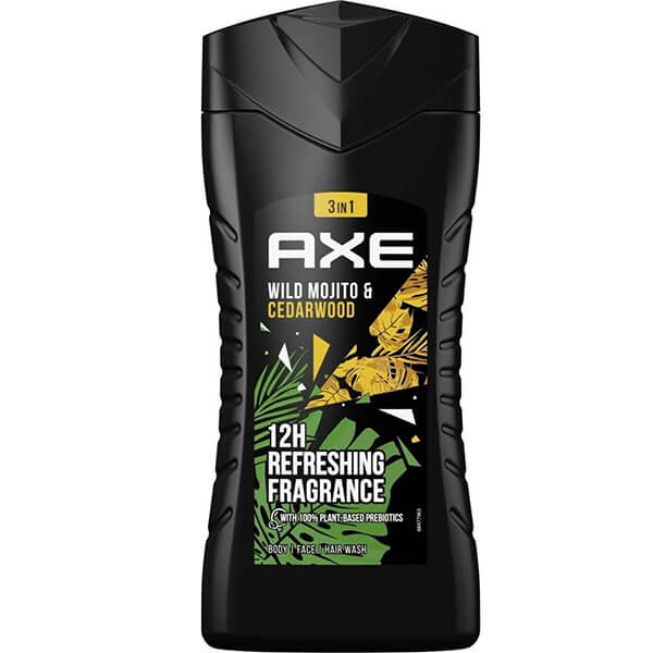 AXE SHOWER GEL 250ml - (WILD GREEN MOJITO & CEDARWOOD)