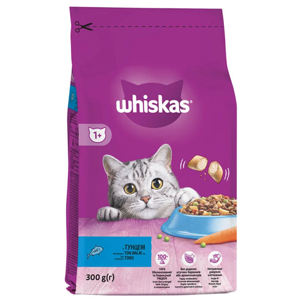 WHISKAS ΓΑΤΟΤΡΟΦΗ ΓΕΜΙΣΤΕΣ ΚΡΟΚΕΤΕΣ 300gr - (ΤΟΝΟΣ)
