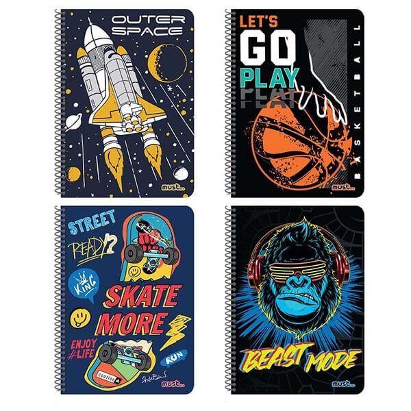 MUST ΤΕΤΡΑΔΙΟ ΣΠΙΡΑΛ 2 ΘΕΜΑΤΩΝ (17x25) - (LIMITS)