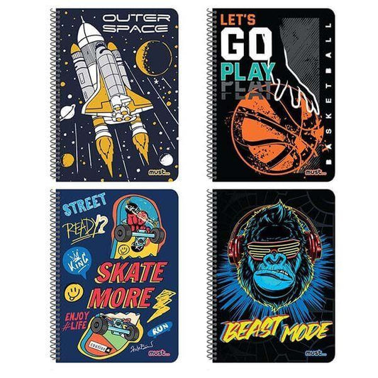 MUST ΤΕΤΡΑΔΙΟ ΣΠΙΡΑΛ 2 ΘΕΜΑΤΩΝ (17x25) - (LIMITS)