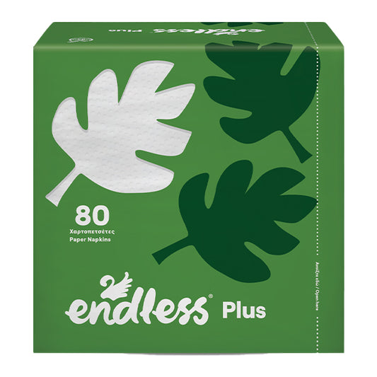 ENDLESS ΧΑΡΤΟΠΕΤΣΕΤΑ PLUS 80τεμ. - (30x30cm) (ΛΕΥΚΗ)