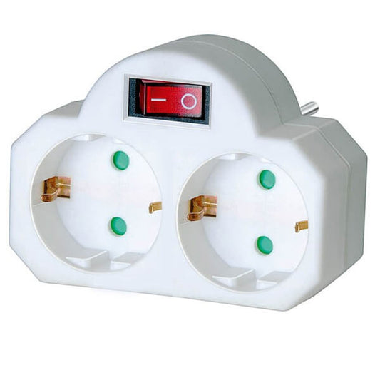 EUROLAMP ΑΝΤΑΠΤΟΡΑΣ ΑΠΟ ΕΝΑ ΣΟΥΚΟ ΣΕ ΔΥΟ ΜΕ ΔΙΑΚΟΠΤΗ - (147-10007)