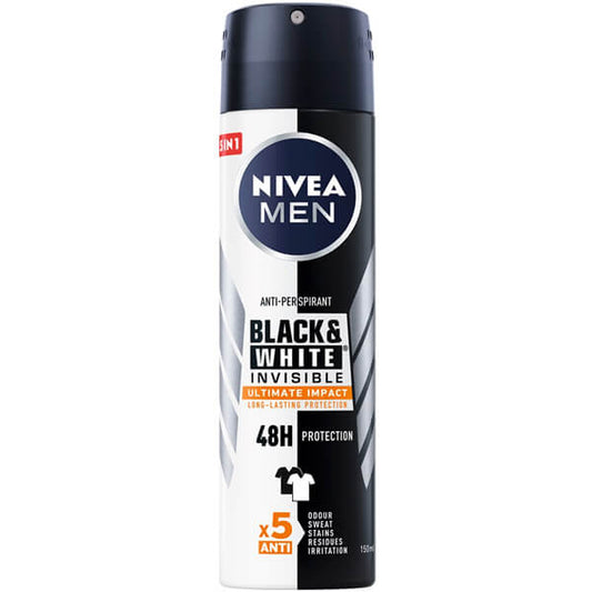 NIVEA DEO MEN 150ml - (B & W) (INVISIBLE) (ULTIMATE IMPACT)