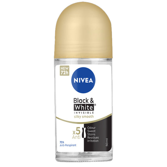 NIVEA ROLL-ON WOMEN 50ml - (B & W) (INVISIBLE) (SILKY SMOOTH)
