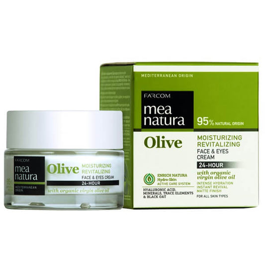 FARCOM MEA NATURA OLIVE 24ΩΡΗ ΕΝΥΔΑΤΙΚΗ ΚΡΕΜΑ 50ml - (ΠΡΟΣΩΠΟ/ΜΑΤΙΑ/ΛΑΙΜΟΣ)