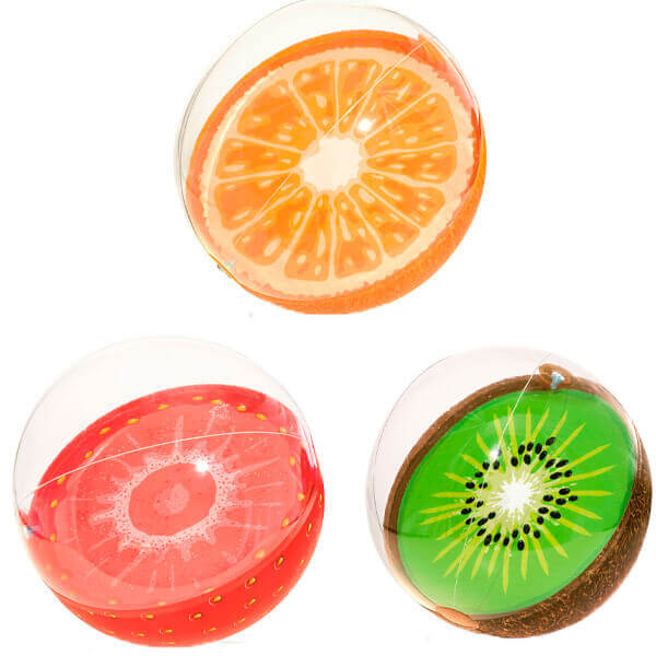 ΦΟΥΣΚΩΤΗ ΜΠΑΛΑ ΠΑΡΑΛΙΑΣ 46cm (ΦΡΟΥΤΑ) (3 ΣΧΕΔΙΑ) - (03.L-31042)