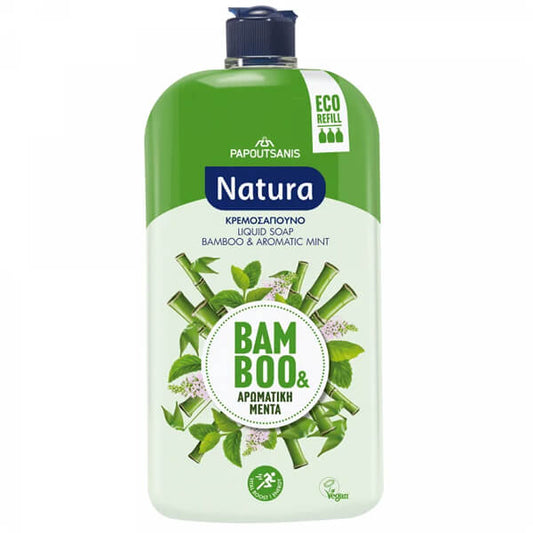 PAPOUTSANIS NATURA ΚΡΕΜ/ΝΟ ΑΝΤ/ΚΟ 900ml - (MENTA & ΒΑΜΒΟΟ)