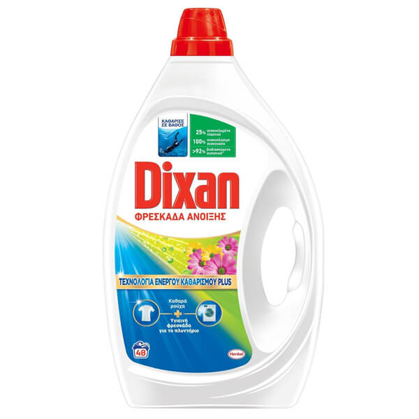 DIXAN ΥΓΡΟ ΠΛΥΝΤΗΡΙΟΥ GEL 48μεζ. - (2,16lit) (ΦΡΕΣΚΑΔΑ ΑΝΟΙΞΗΣ)