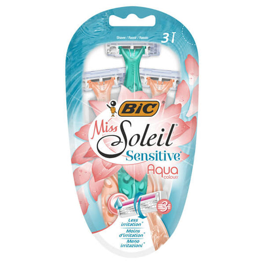 BIC ΞΥΡΑΦΑΚΙΑ MISS SOLEIL (3τεμ.) - (SENSITIVE) (AQUA COLOURS)