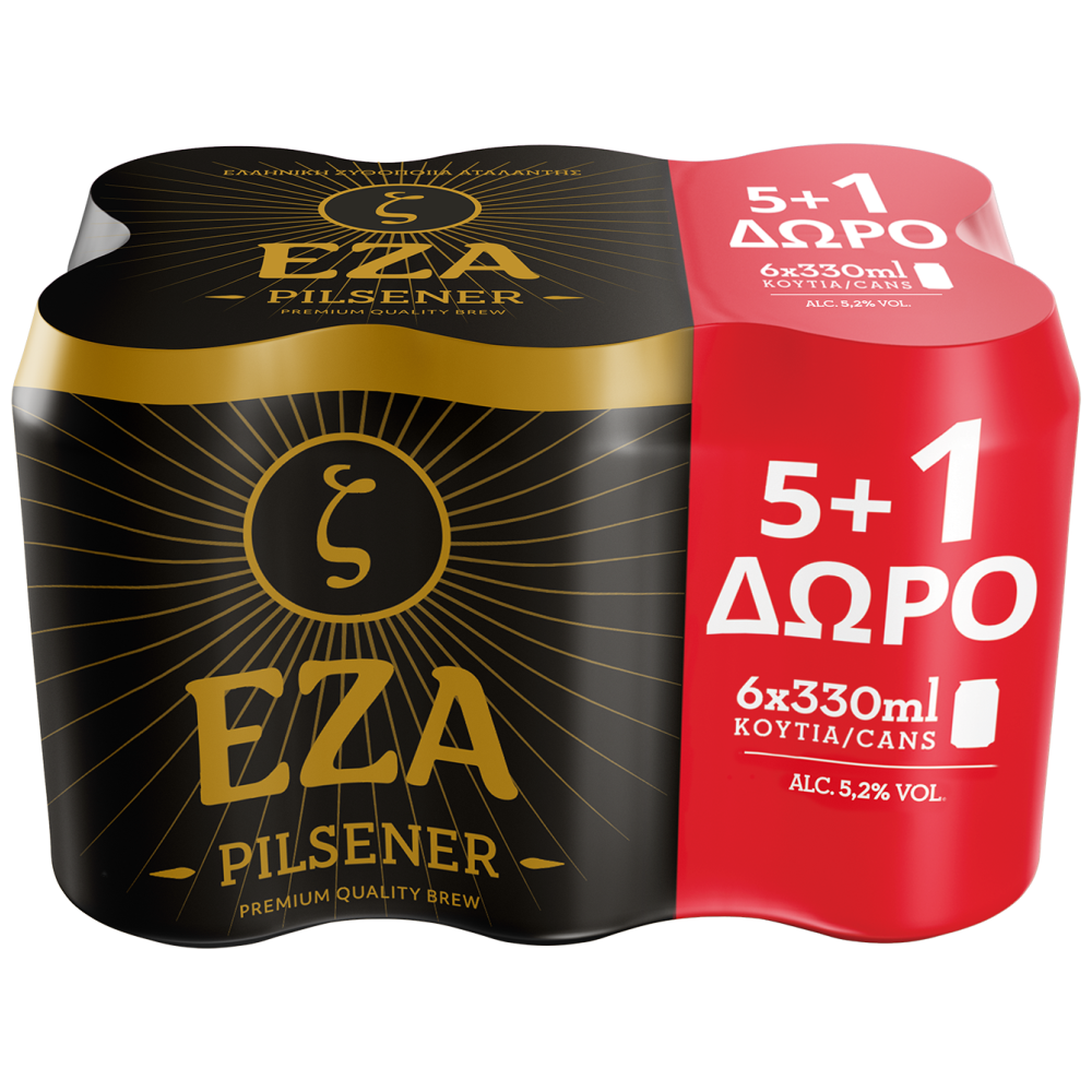 Εζα Pilsner Μπύρα Κουτί 330ml 5+1 Δώρο