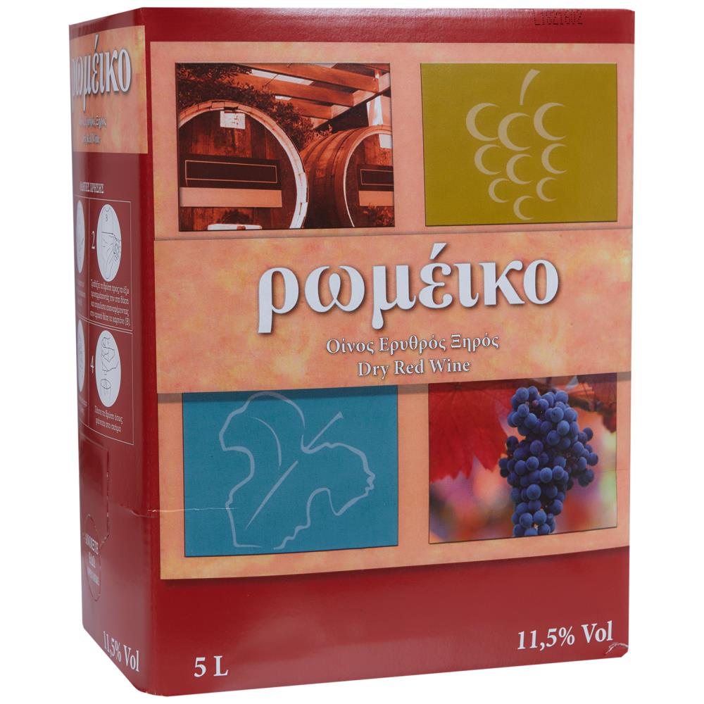 Ρωμέικο Κόκκινο Κρασί Σε Ασκό 5lt