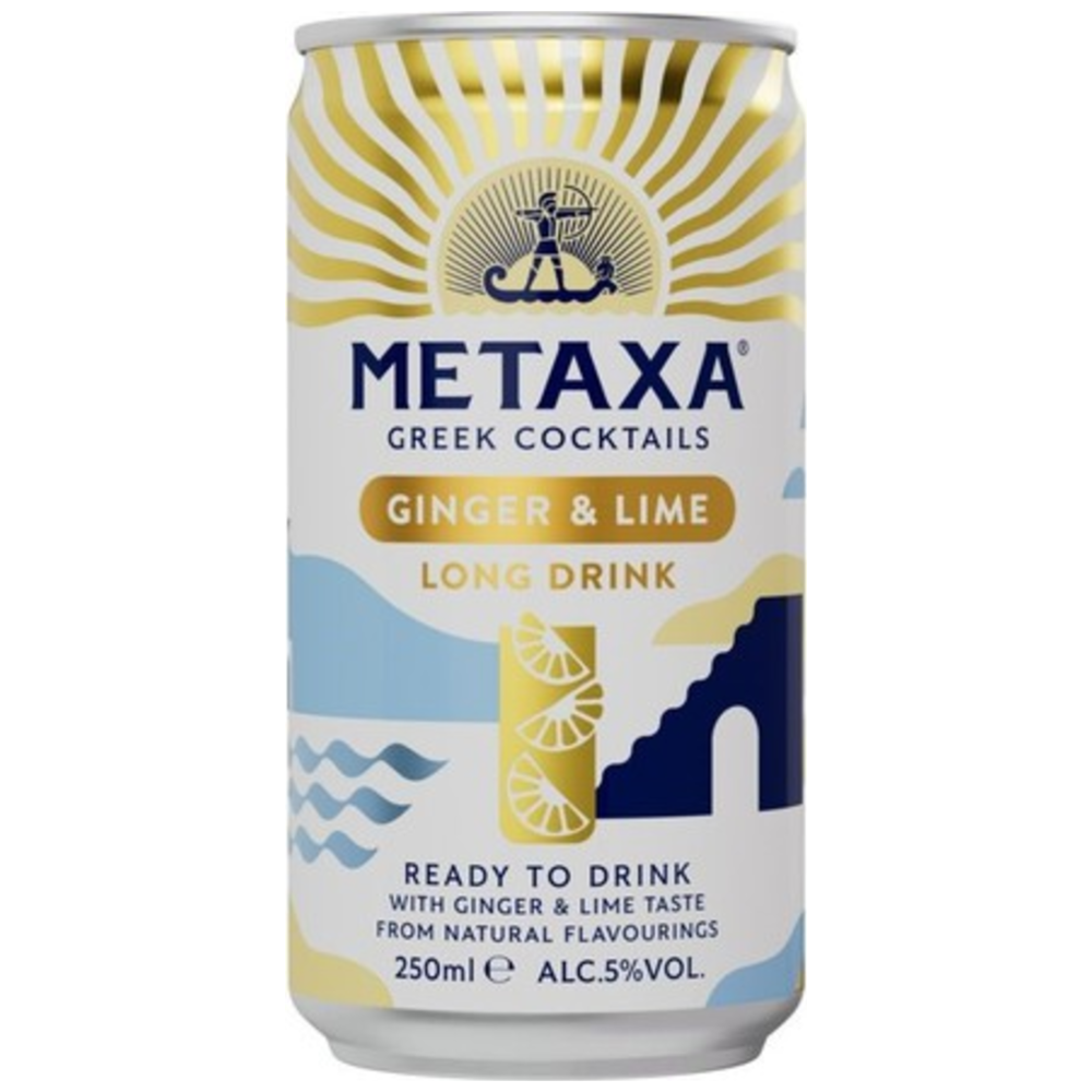 Metaxa Ginger & Lime Rtd 250ml