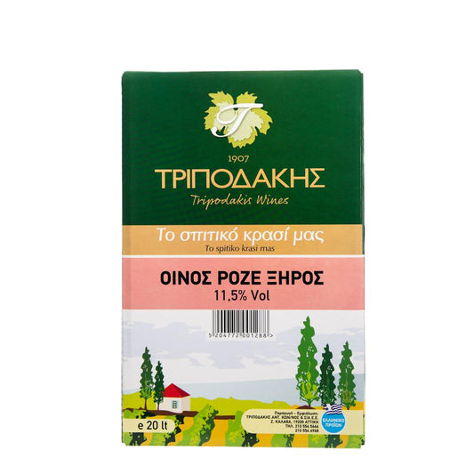 Τριποδάκης Ροζέ Οίνος Ασκός 20L