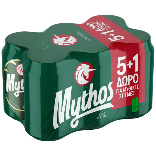 Mythos Μπύρα Κουτί 330ml 5+1Δώρο