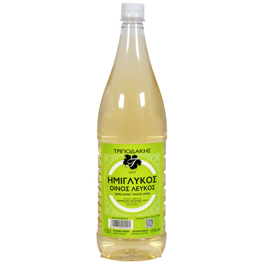 Τριποδάκη Λευκός Ημίγλυκος Οίνος 1,5lt